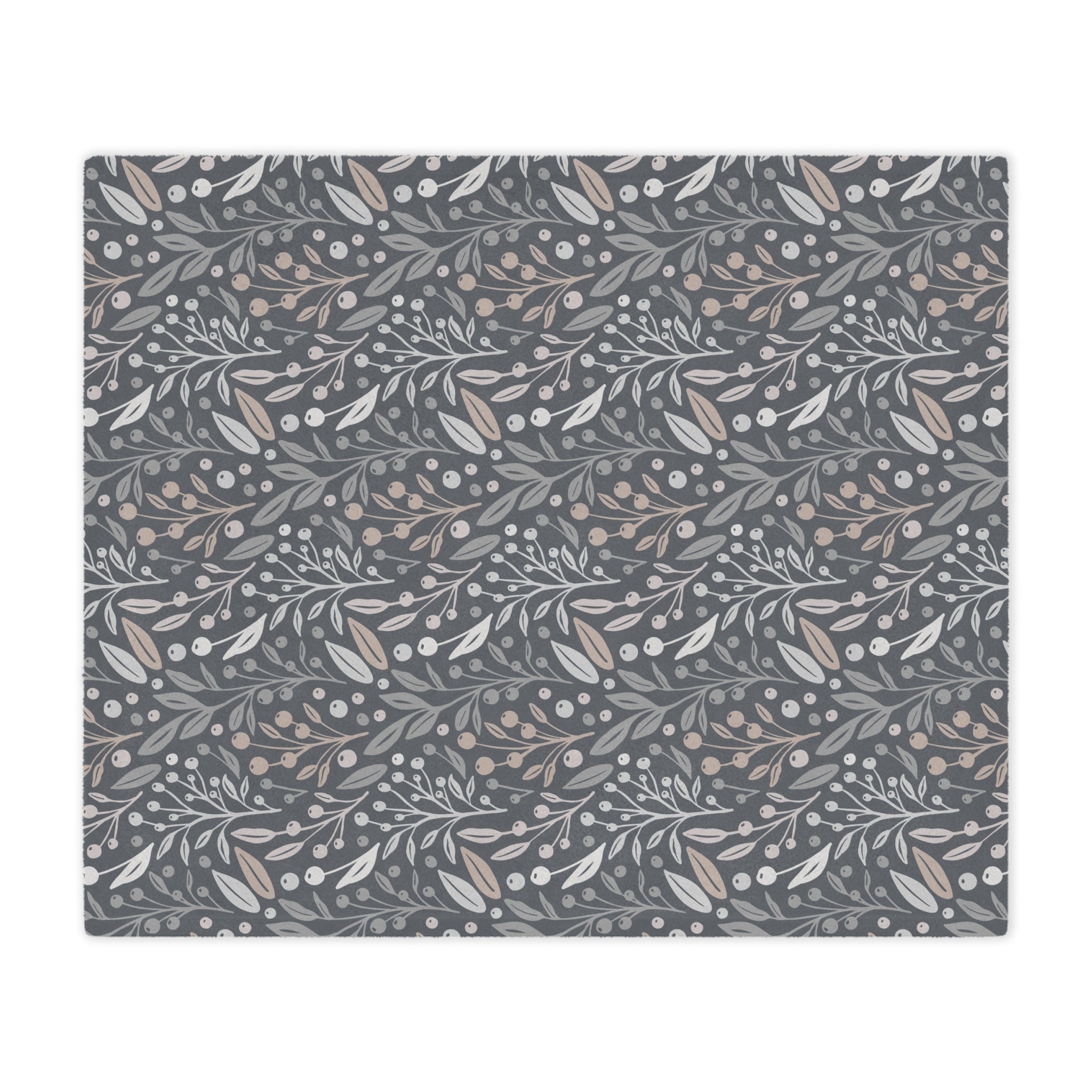 Neutral Botanical Minky Blanket