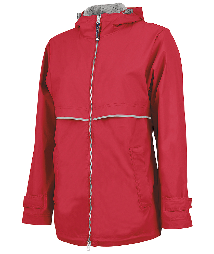Monogrammed Ladies Rain Jacket - Red
