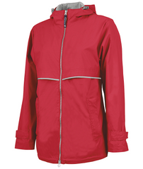 Monogrammed Ladies Rain Jacket - Red