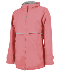 Monogrammed Ladies Rain Jacket - Coral