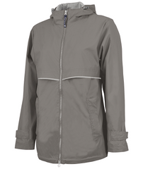 Monogrammed Ladies Rain Jacket - Gray