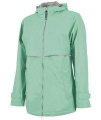 Monogrammed Ladies Rain Jacket - Mint