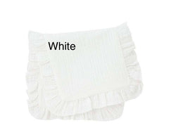 Monogrammed Muslin Ruffle Burp