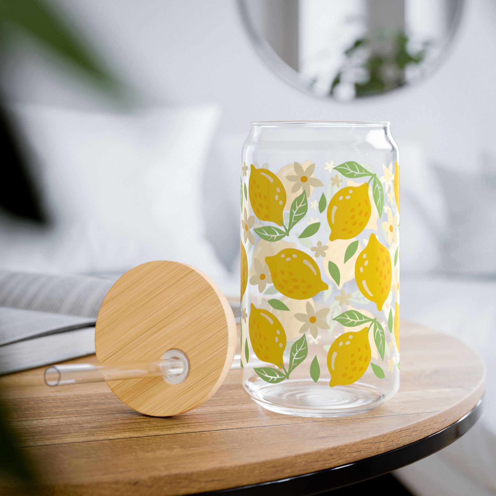 Lemons 16oz Glass Can