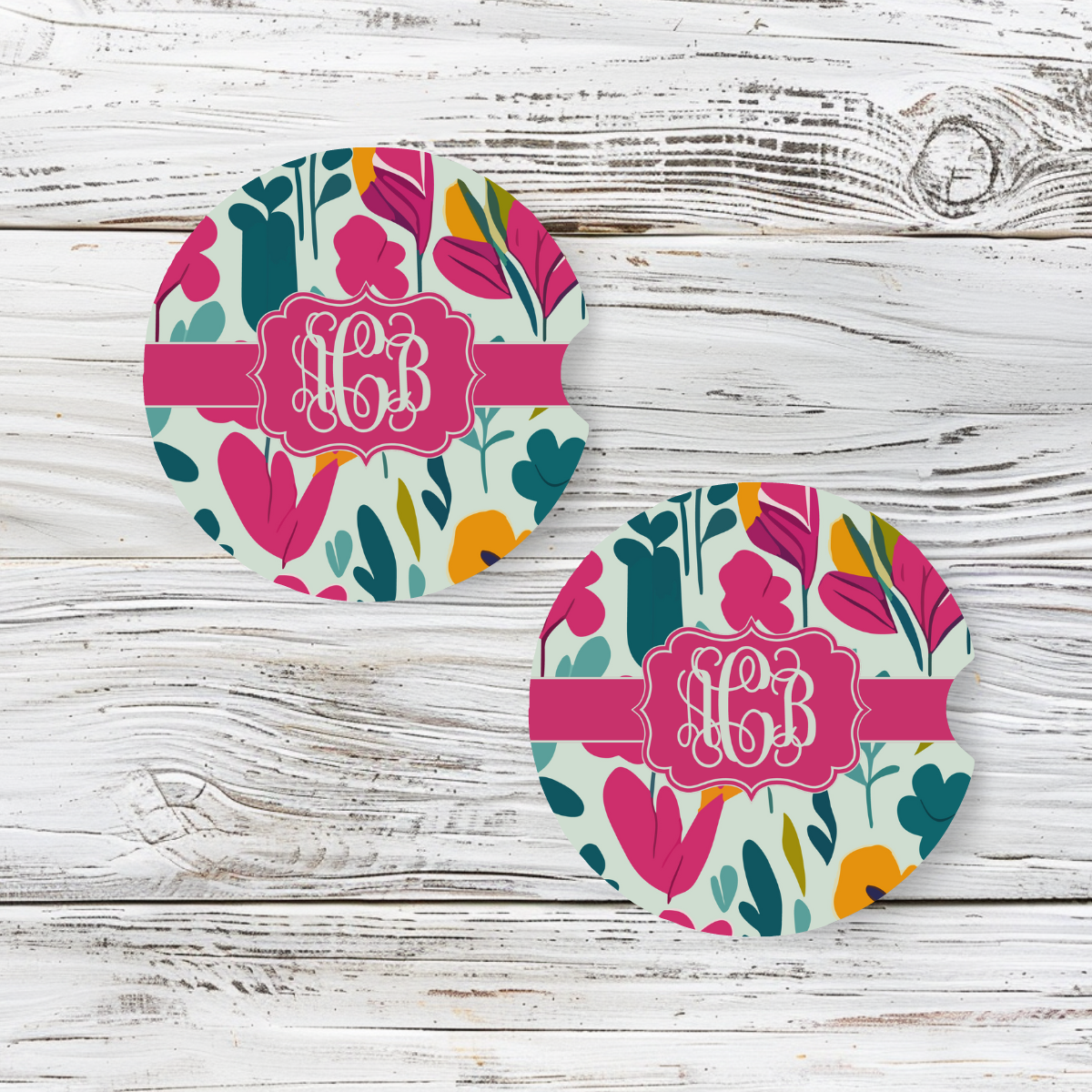 Personalized Car Coaster - Cheryl (Set of 2)