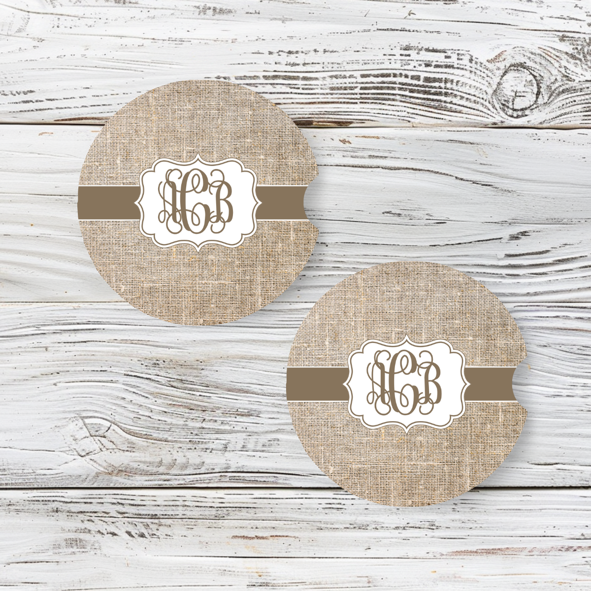 Personalized Car Coaster - Evelyn (Set of 2)