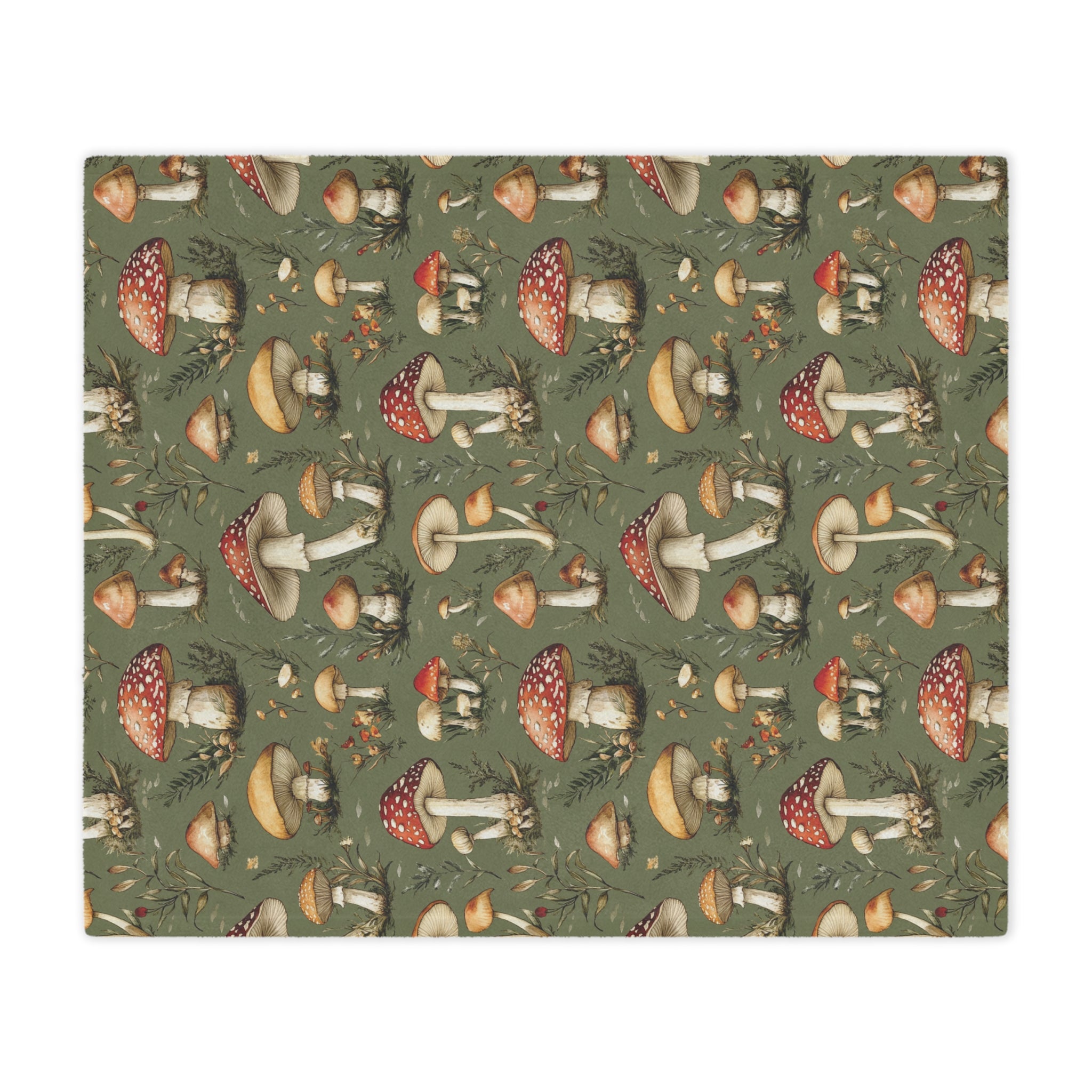 Whimsical Mushroom Minky Blanket