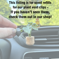 Plant Car Air Freshener Diffuser Refills - Refill Oils ONLY