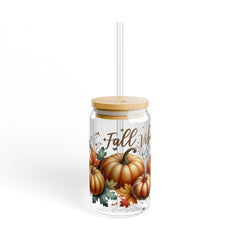 Fall Vibes 16oz Glass Can