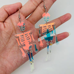 Acrylic Skeleton Dangle Earrings