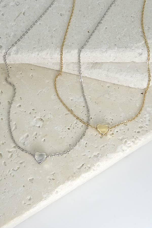 Mini Heart Necklace - Silver