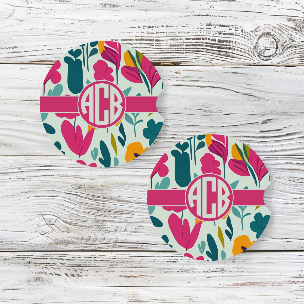 Personalized Car Coaster - Cheryl (Set of 2)