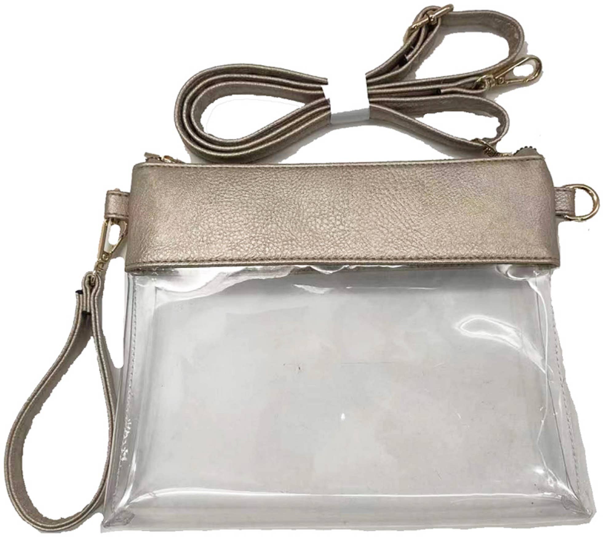 Monogrammed Game Day Clear Crossbody Clutch