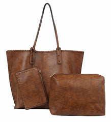 Monogrammed Hobo Purse - 3 Piece Set