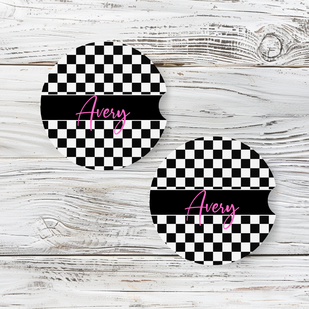Personalized Car Coaster - Avery (Set of 2)