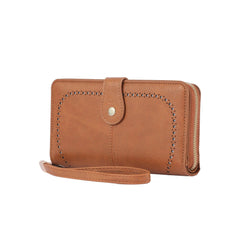 Leather Laser Cut Out Detail Wallet