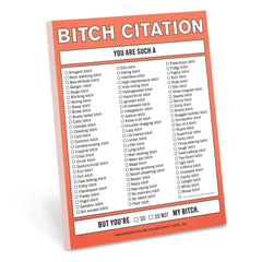 Bitch Citation Nifty Note Pad