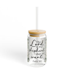The Lord Is My Shepherd 16oz Glass Can