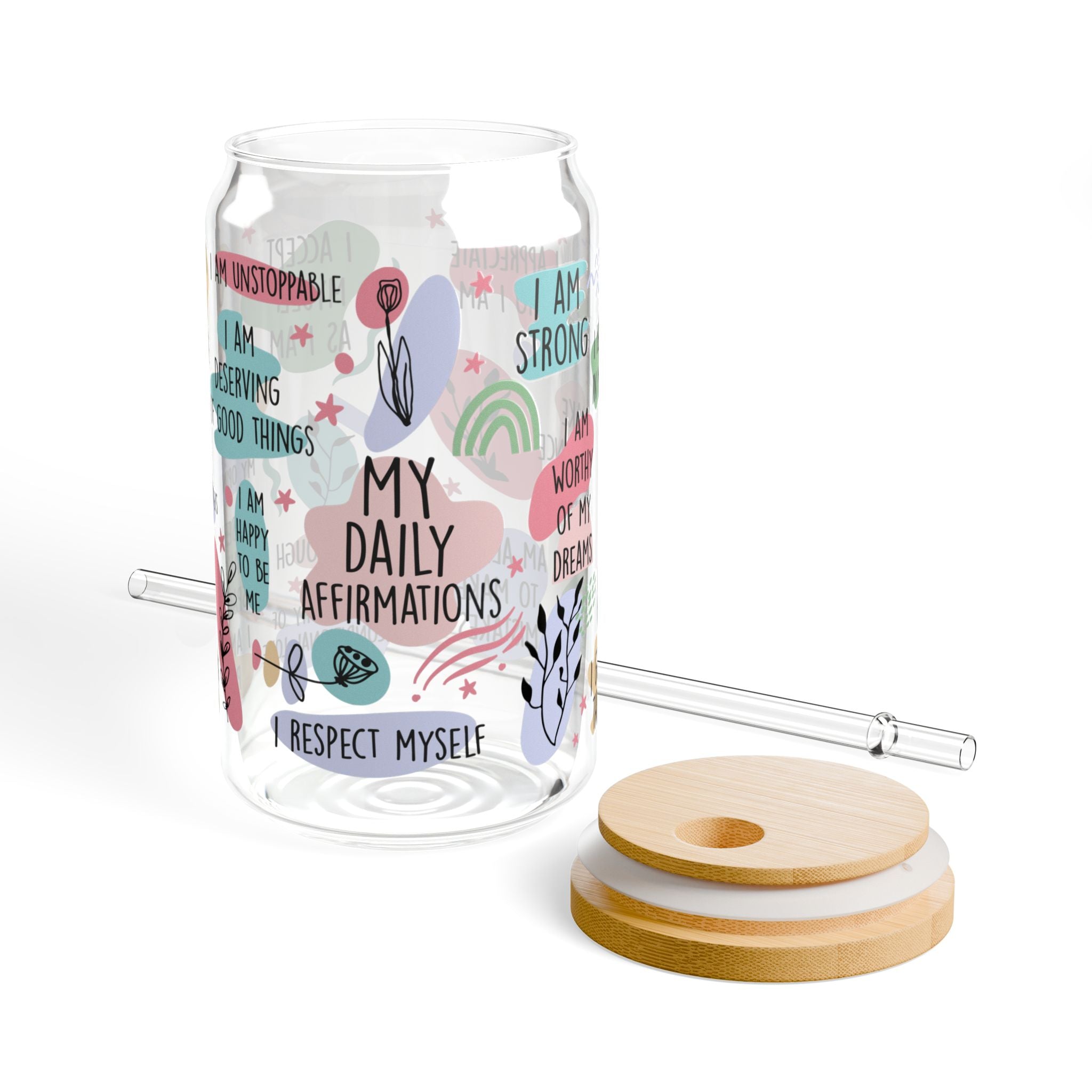 Daily Affirmations 16oz Glass Can