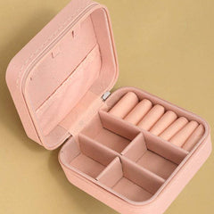 Pink Travel Jewelry Organizer