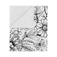 Noir Botanical Minky Blanket