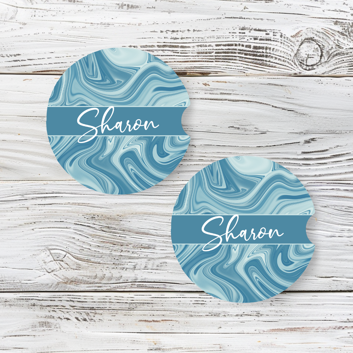 Personalized Car Coaster - Sharon (Set of 2)