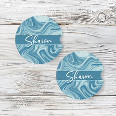 Personalized Car Coaster - Sharon (Set of 2)