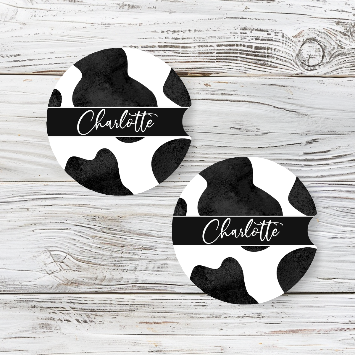 Personalized Car Coaster - Charlotte (Set of 2)
