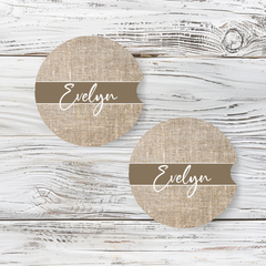 Personalized Car Coaster - Evelyn (Set of 2)