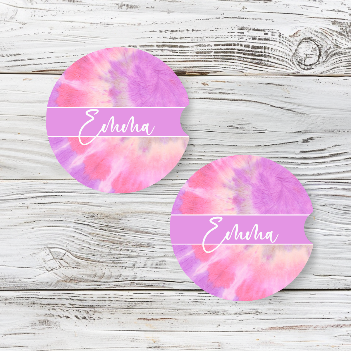Personalized Car Coaster - Emma (Set of 2)