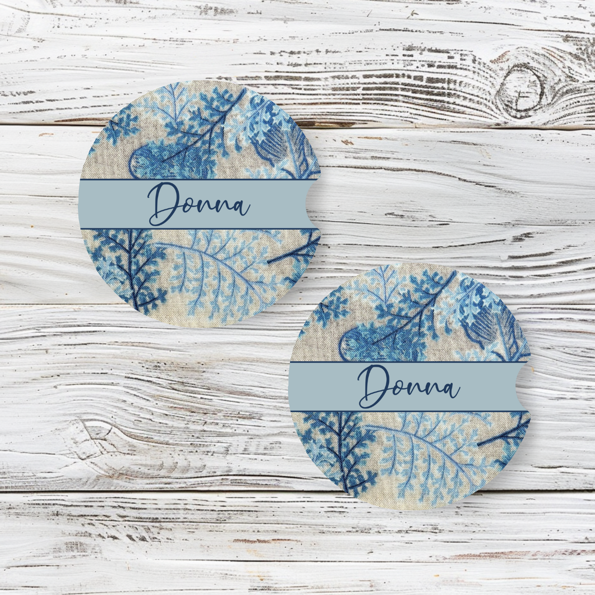Personalized Car Coaster - Donna (Set of 2)