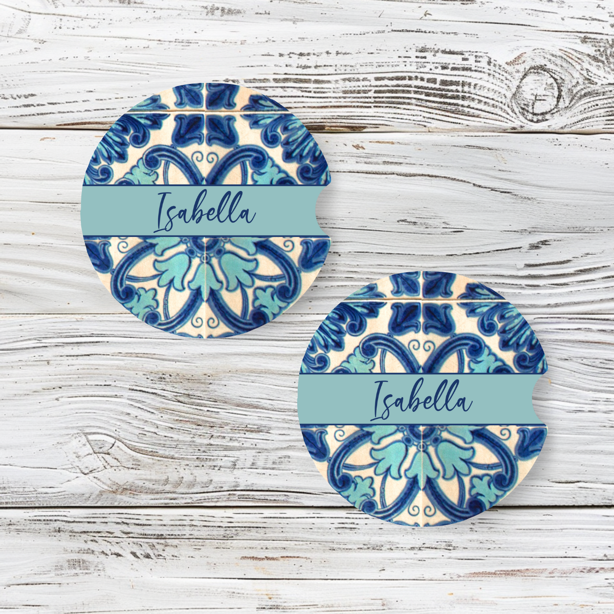Personalized Car Coaster - Isabella (Set of 2)