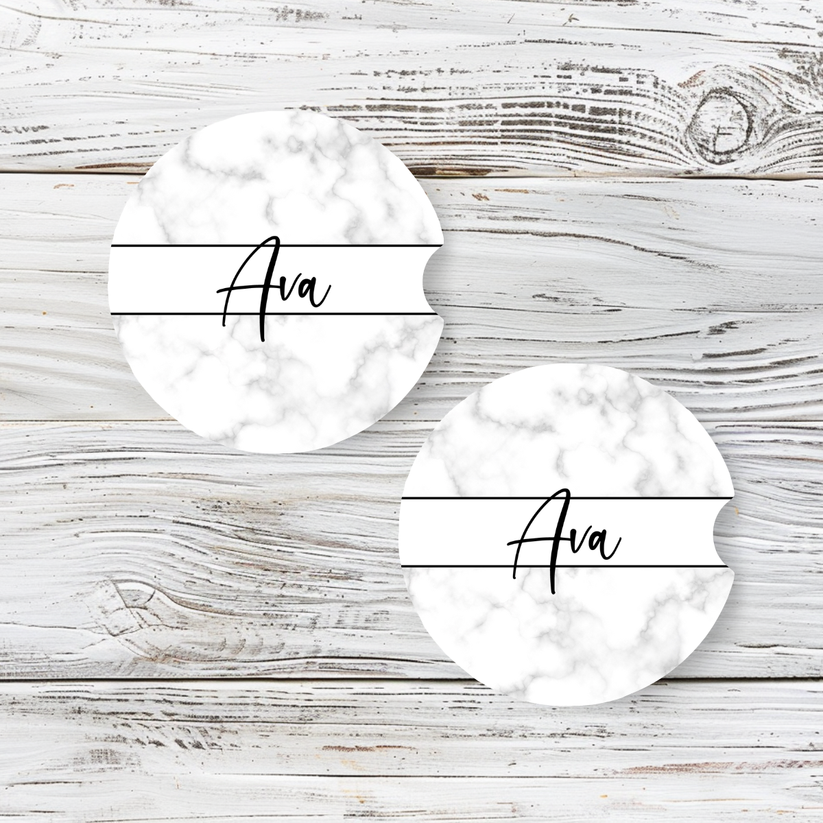 Personalized Car Coaster - Ava (Set of 2)
