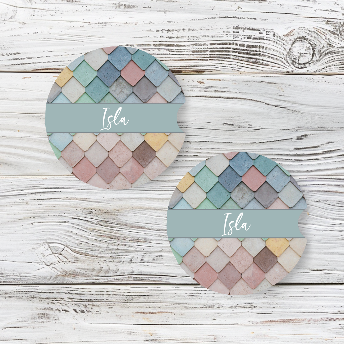 Personalized Car Coaster - Isla (Set of 2)