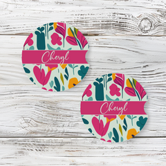 Personalized Car Coaster - Cheryl (Set of 2)