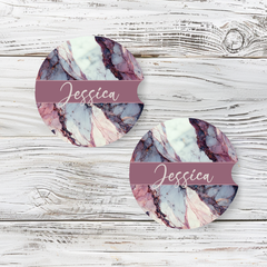 Personalized Car Coaster - Jessica (Set of 2)