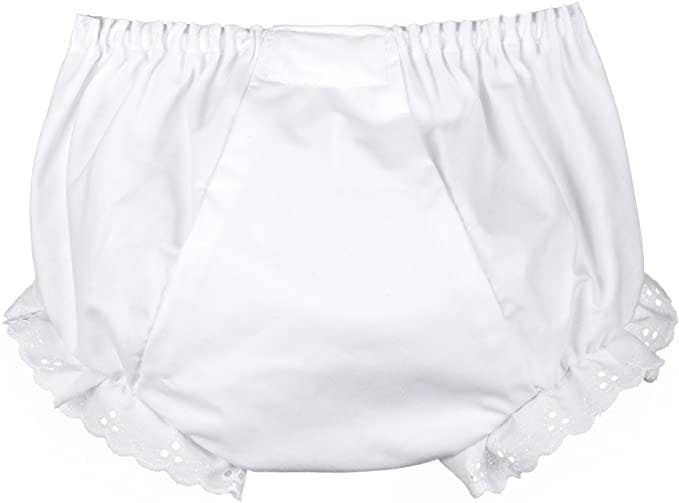 Monogrammed White Bloomers | 0-3 Months