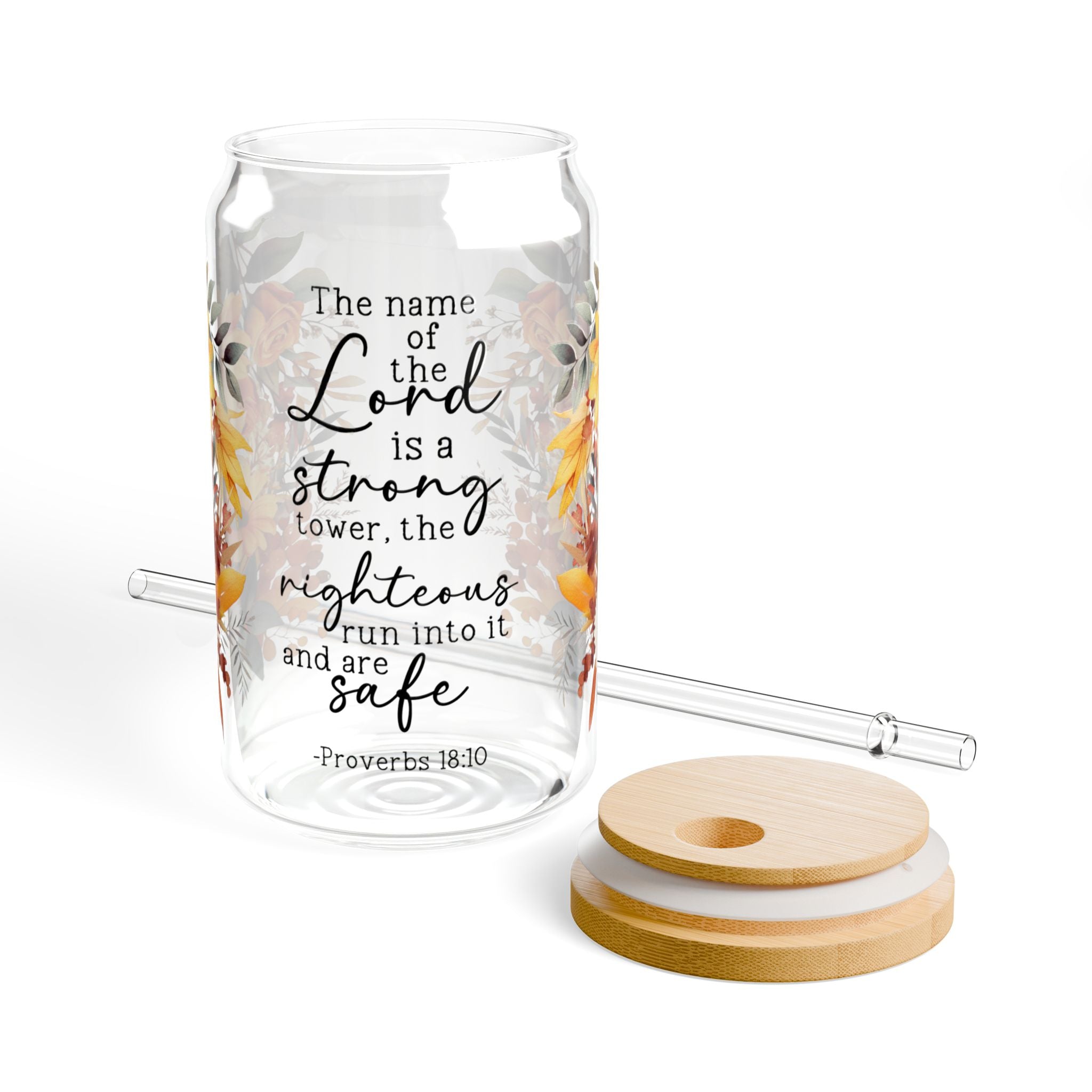 The Lord Is A Strong Tower 16oz Glass Can