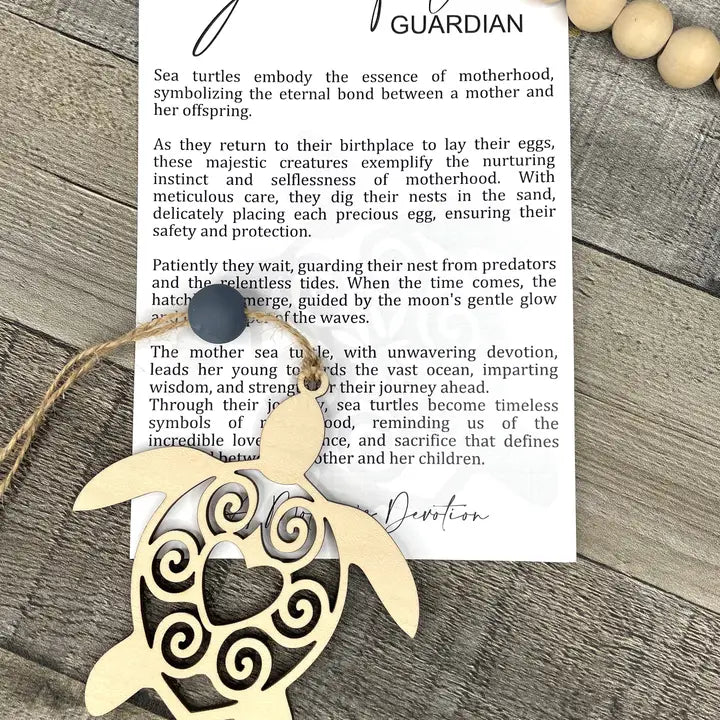 Story Ornament - Turtle - the Graceful Guardian