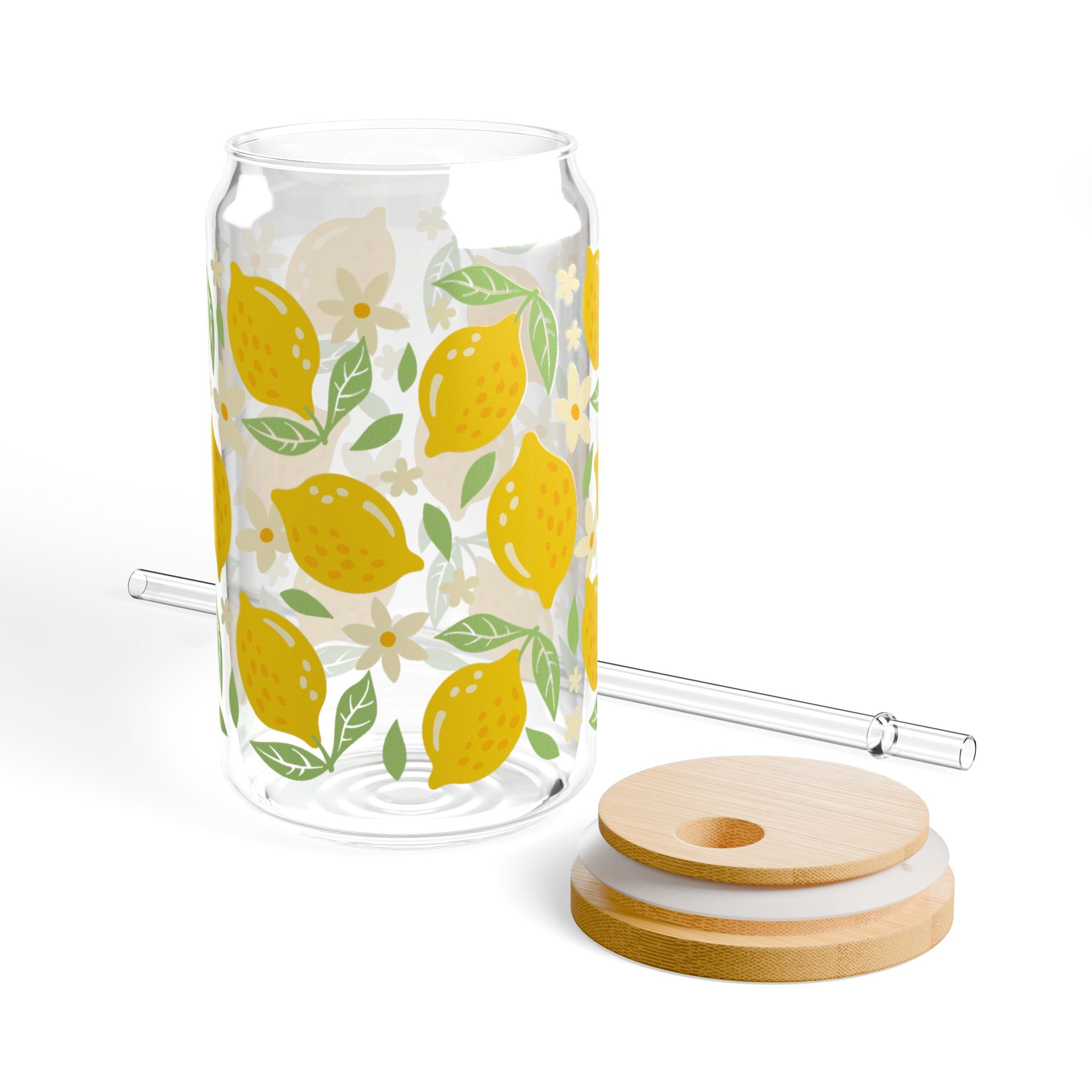 Lemons 16oz Glass Can