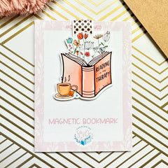Floral Reading is my Therapy Cute Magnetic Bookmark