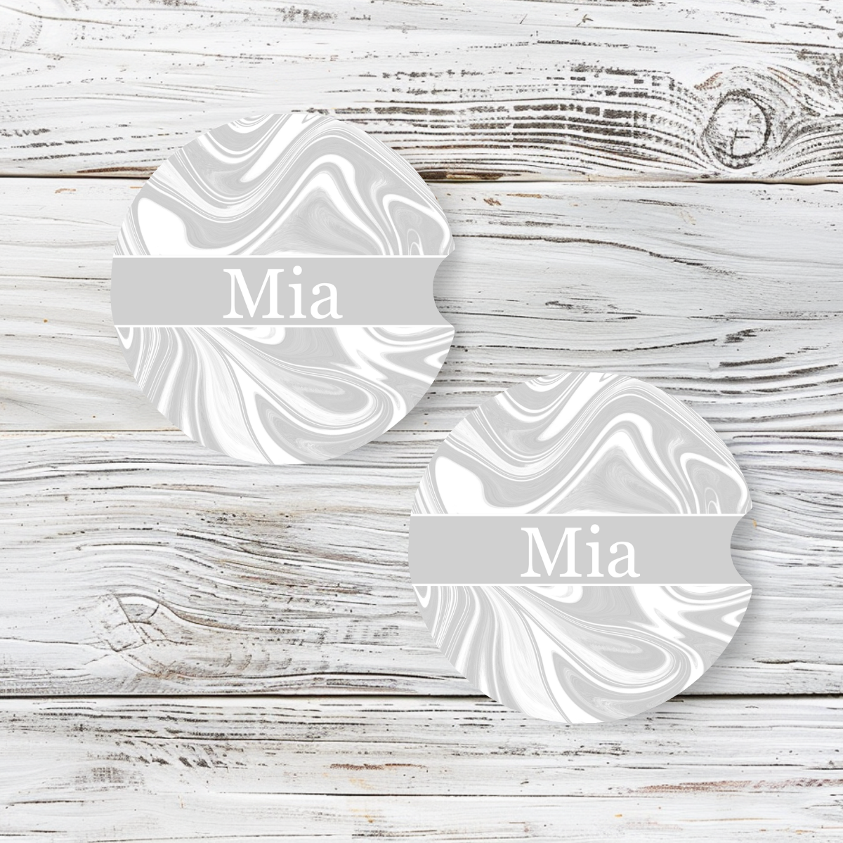 Personalized Car Coaster - Mia (Set of 2)