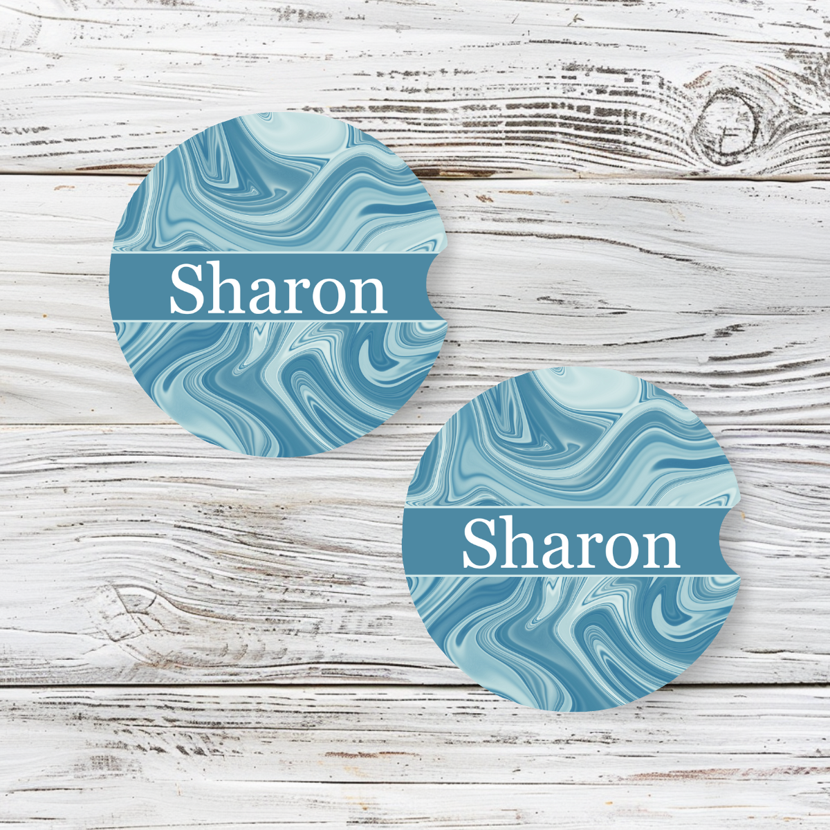 Personalized Car Coaster - Sharon (Set of 2)