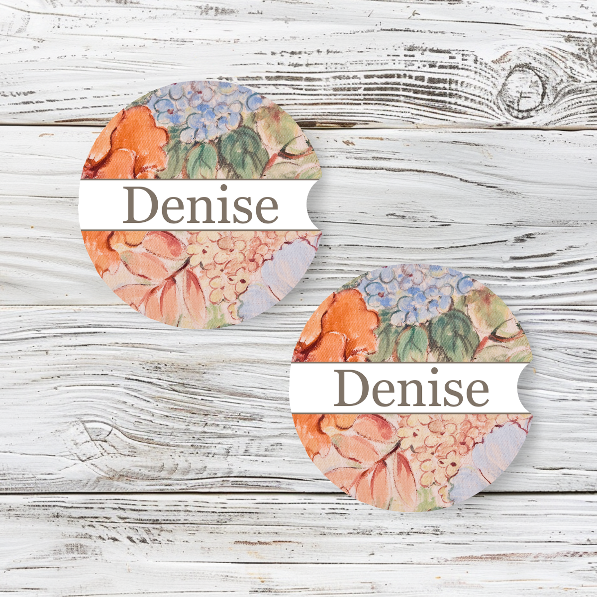 Personalized Car Coaster - Denise (Set of 2)