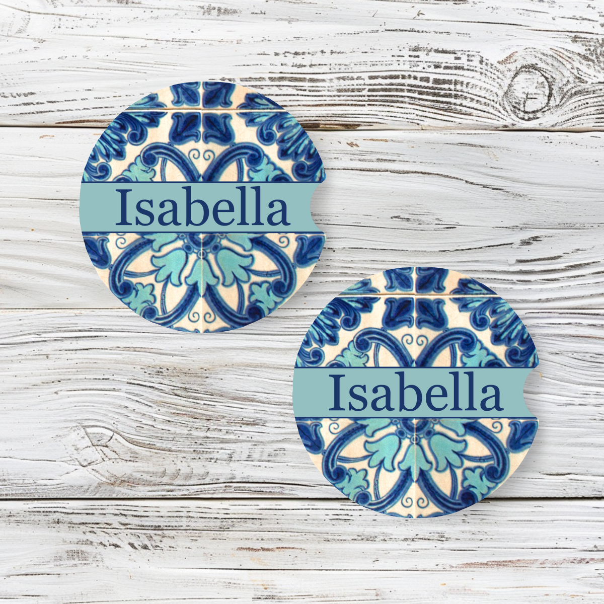 Personalized Car Coaster - Isabella (Set of 2)
