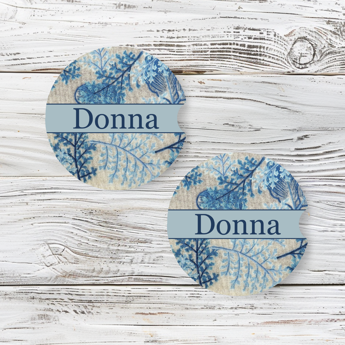 Personalized Car Coaster - Donna (Set of 2)