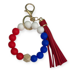 Wristlet Keychain | Game Day | Red & Blue