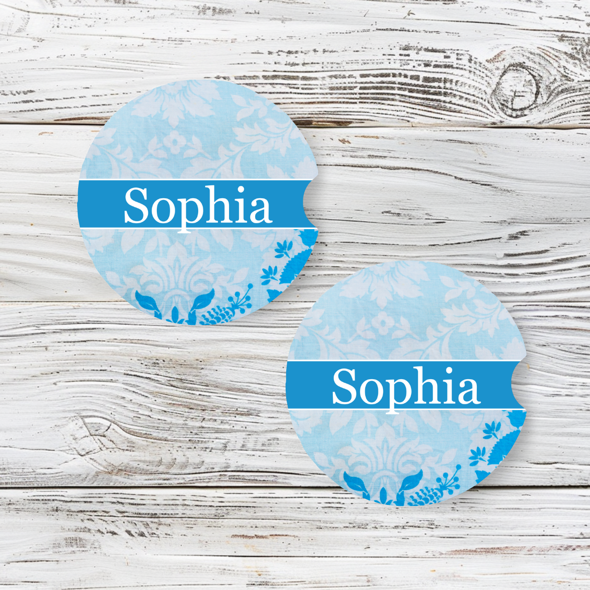 Personalized Car Coaster - Sophia (Set of 2)