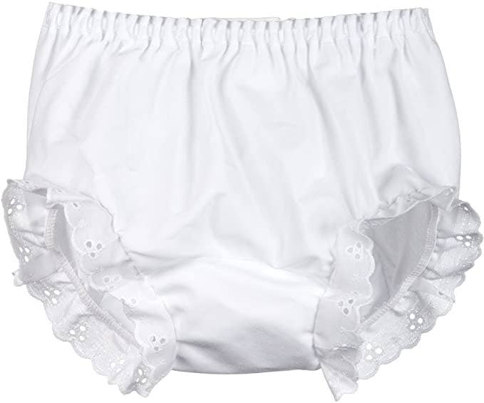 Monogrammed White Bloomers | 0-3 Months