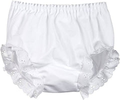 Monogrammed White Bloomers | 0-3 Months